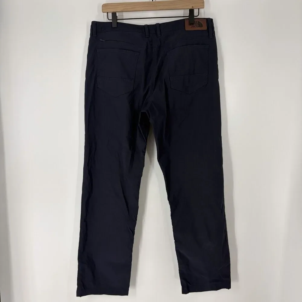 North Face Sprag 5 Pocket Pants Size 34x29 Mens Navy Twill Hiking Travel Stretch